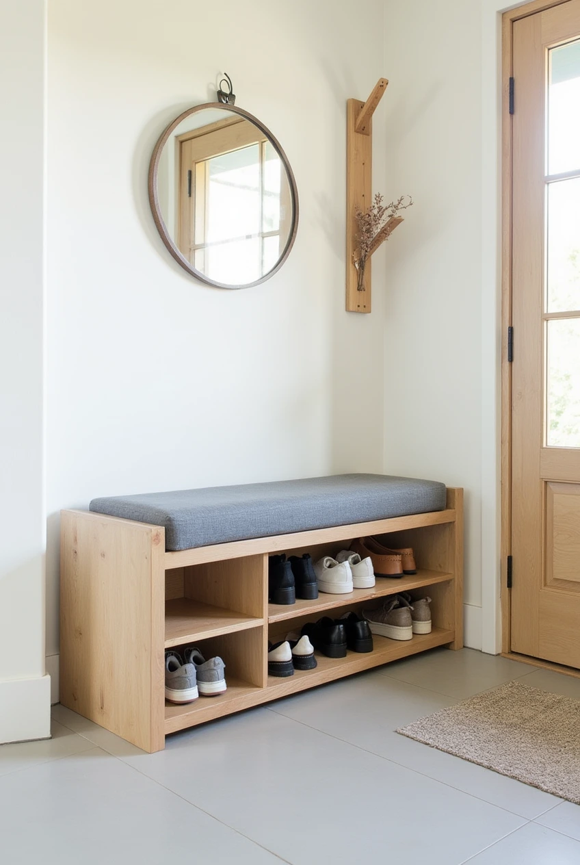 best entryway bench with shoe storage in modern home